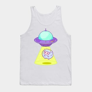 Sheep Abduction - Alien Spaceship Tank Top